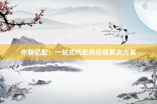 中联亿配：一站式汽配供应链解决方案