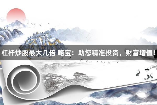 杠杆炒股最大几倍 略宝：助您精准投资，财富增值！