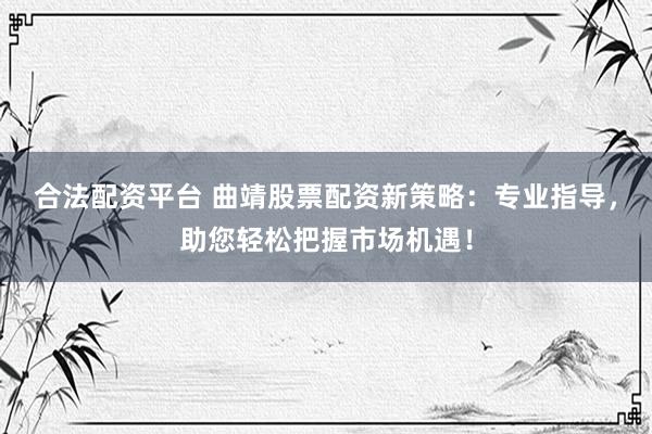 合法配资平台 曲靖股票配资新策略：专业指导，助您轻松把握市场机遇！