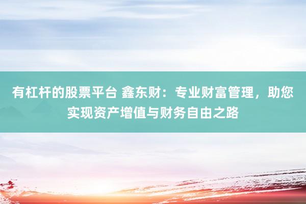 有杠杆的股票平台 鑫东财：专业财富管理，助您实现资产增值与财务自由之路