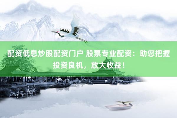 配资低息炒股配资门户 股票专业配资：助您把握投资良机，放大收益！