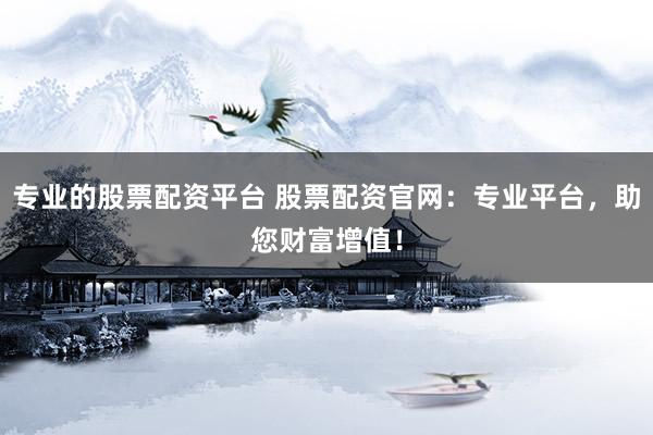 专业的股票配资平台 股票配资官网：专业平台，助您财富增值！