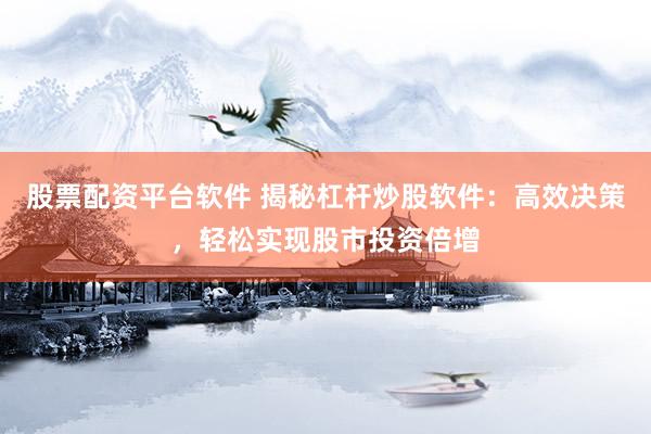 股票配资平台软件 揭秘杠杆炒股软件：高效决策，轻松实现股市投资倍增