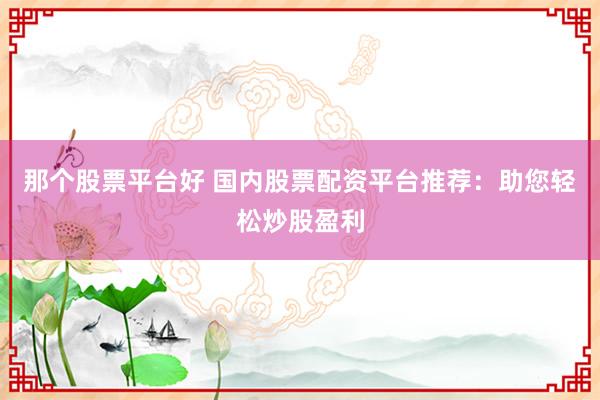 那个股票平台好 国内股票配资平台推荐：助您轻松炒股盈利