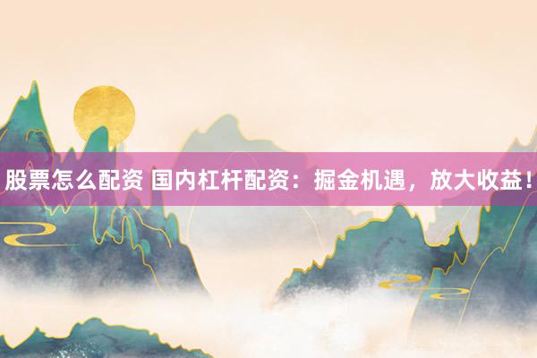 股票怎么配资 国内杠杆配资：掘金机遇，放大收益！