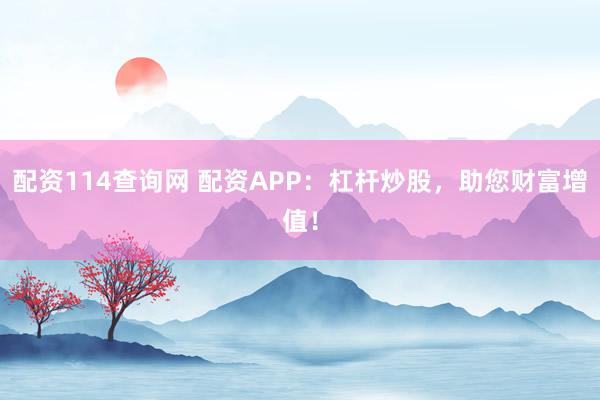 配资114查询网 配资APP：杠杆炒股，助您财富增值！