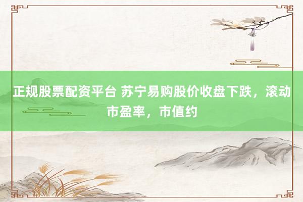 正规股票配资平台 苏宁易购股价收盘下跌，滚动市盈率，市值约