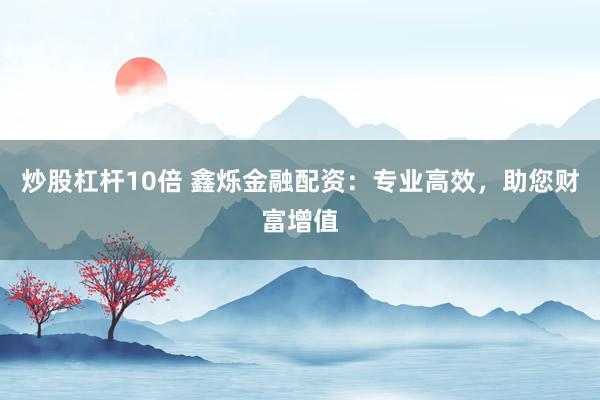 炒股杠杆10倍 鑫烁金融配资:专业高效,助您财富增值