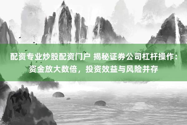 配资专业炒股配资门户 揭秘证券公司杠杆操作：资金放大数倍，投资效益与风险并存